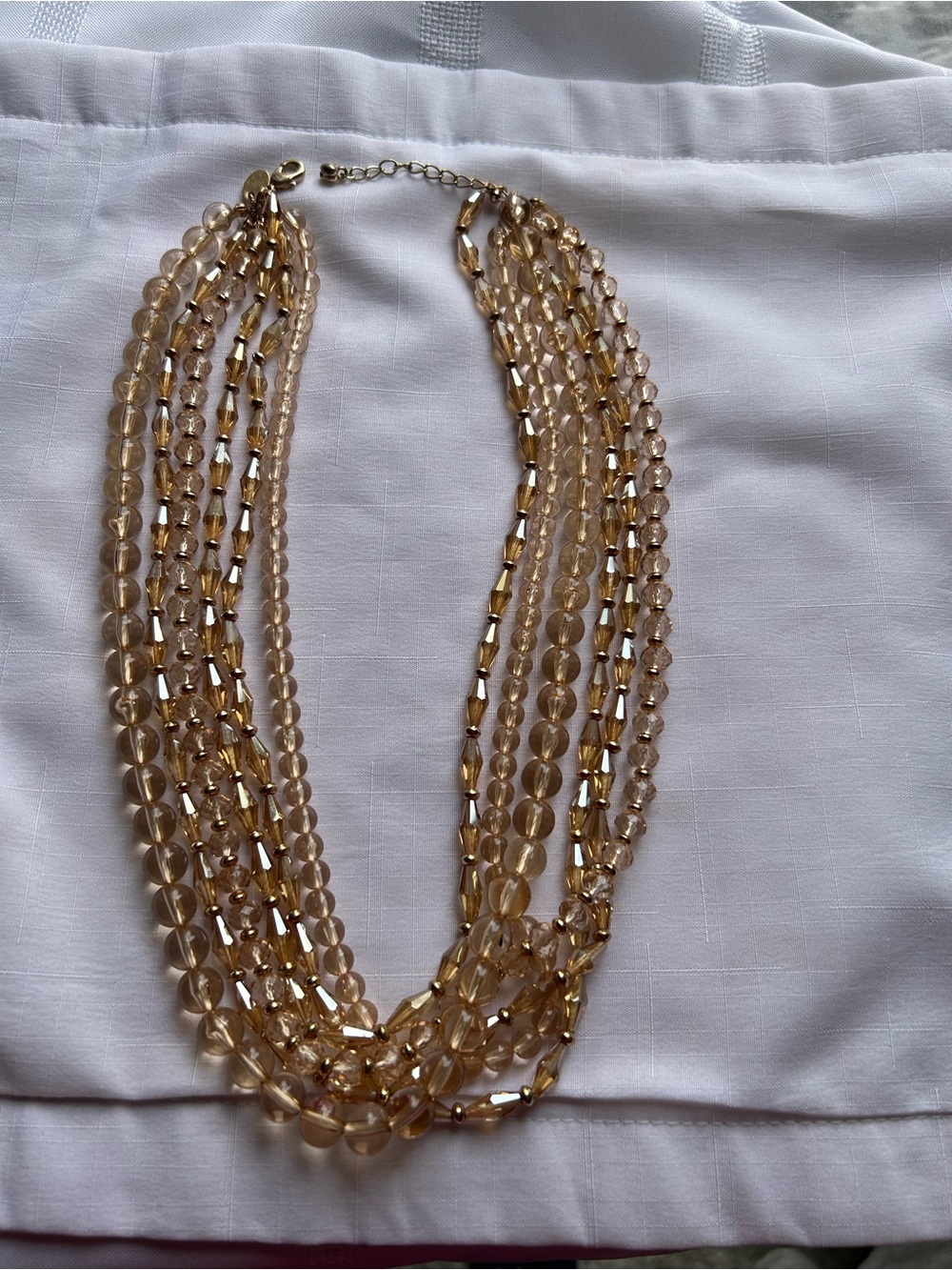 Multi-Strand Champagne Bead Necklace - Women Jewelry
